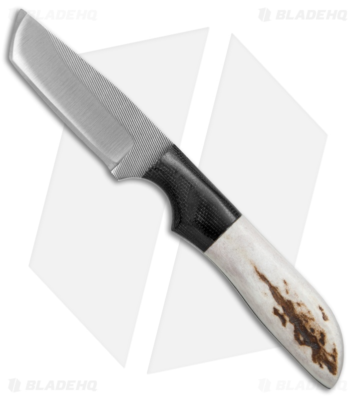 Anza Knives WK-1E Tanto Fixed Blade Knife Stag Horn (2.75" Satin)