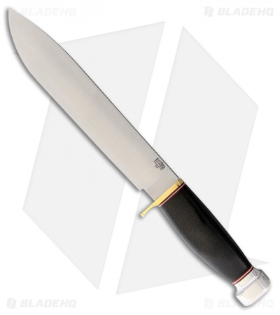Bark River 1909 Michigan Bowie Fixed Blade Black Canvas Micarta (10" Satin) 
