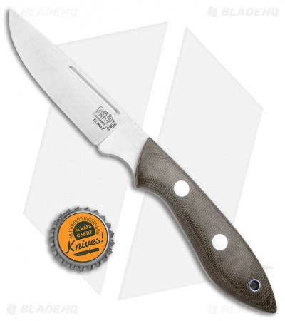 Bark River Adventurer II Fixed Blade Knife Green Canvas Micarta (3.25" Elmax)
