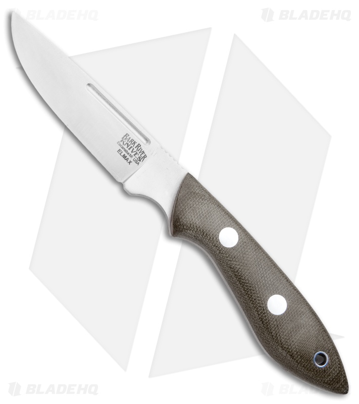 bark 62B8005 グレー Bark River Adventurer II Knife | Green Micarta - Blade HQ