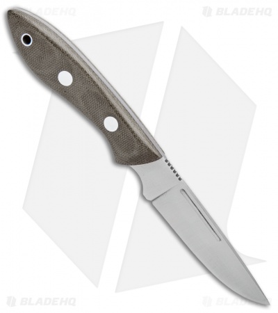 Bark River Adventurer II Fixed Blade Knife Green Canvas Micarta (3.25" Elmax)