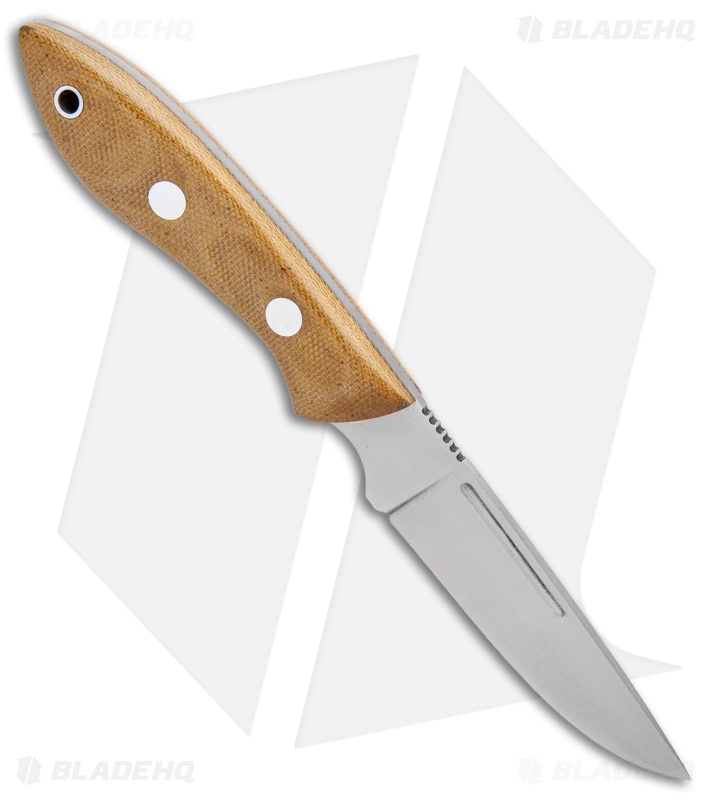 Bark River Adventurer II Fixed Blade Knife Natural Canvas Micarta (3.25" Elmax)
