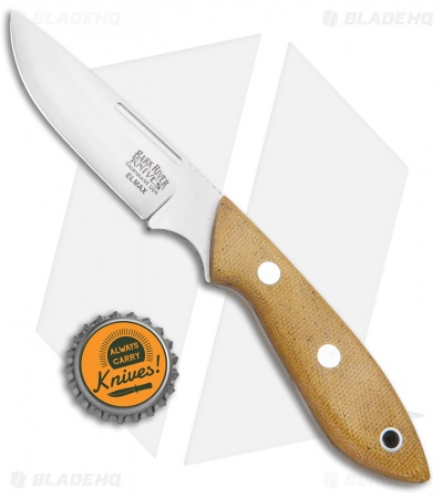 Bark River Adventurer Fixed Blade Knife Natural Canvas Micarta (3.25" Satin)