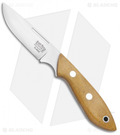 Bark River Adventurer Fixed Blade Knife Natural Canvas Micarta (3.25" Satin)