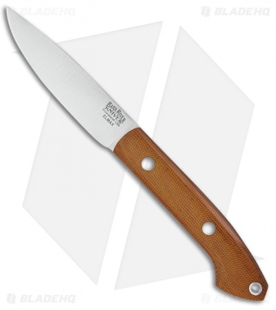 Bark River Bird & Trout Fixed Blade Knife Natural Canvas Micarta (3.625" Elmax)