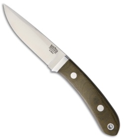 Bark River Blackwater II Fixed Blade Knife Green Canvas Micarta (4.25" Elmax)