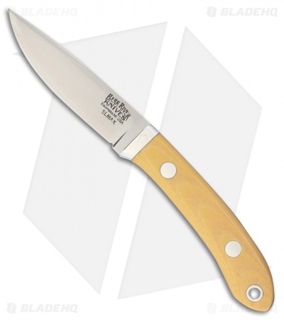 Bark River Blackwater Fixed Blade Knife Antique Ivory Canvas Micarta (3" Elmax)