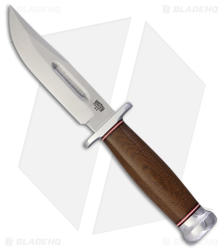 Bark River Boone Fixed Blade Knife Natural Canvas Micarta (5" Satin)
