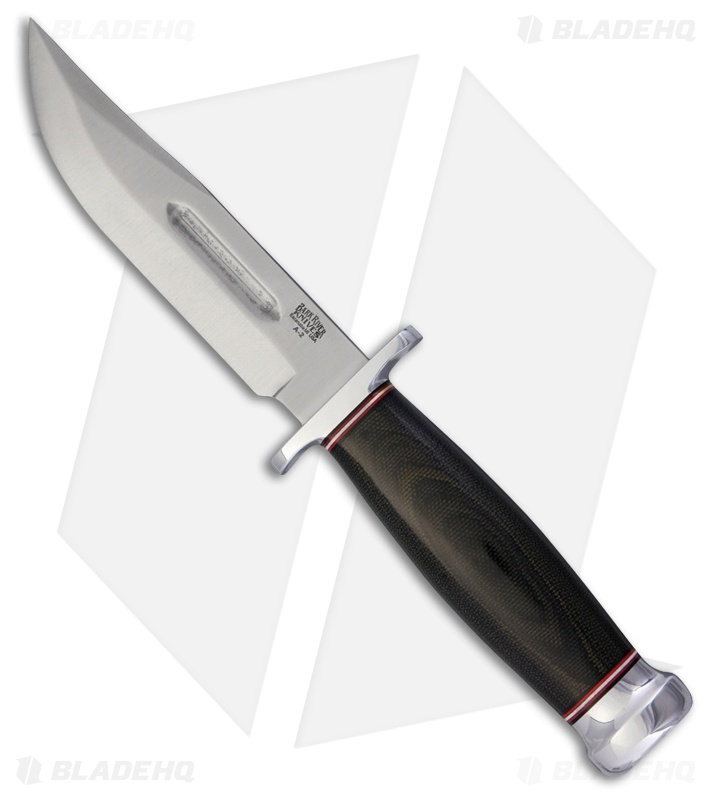 Bark River Boone Fixed Blade Knife Black Canvas Micarta (5" Satin)