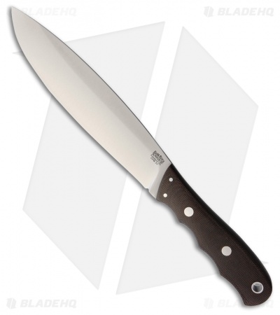 Bark River Canadian Camp II Fixed Blade Knife Green Canvas Micarta (8" CPM-3V)