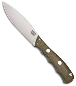 Bark River Canadian Special LT Fixed Blade Green Canvas Micarta (4" Satin)