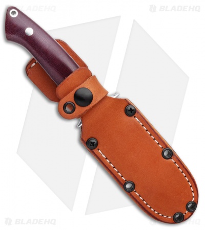 Bark River Chute Fixed Blade Knife Burgundy Micarta CPM 154 (3.75 Satin)