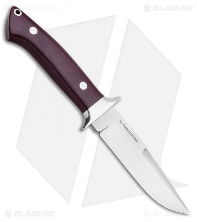 Bark River Chute Fixed Blade Knife Burgundy Micarta CPM 154 (3.75 Satin)