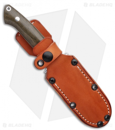 Bark River Chute Fixed Blade Knife OD Green Micarta CPM 154 (3.75 Satin)