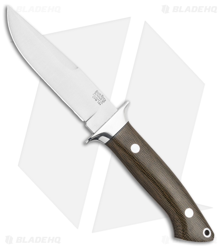 Bark River Chute Fixed Blade Knife OD Green Micarta CPM 154 (3.75