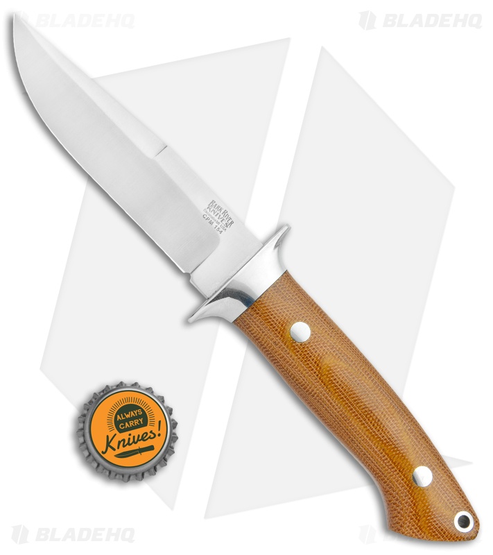 Bark River Chute Fixed Blade Knife Natural Micarta (3.75 Satin CPM 154)