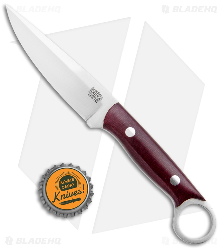 Bark River Donnybrook Fixed Blade Knife Burgundy Canvas Micarta (3.75" Satin)