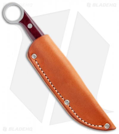 Bark River Donnybrook Fixed Blade Knife Burgundy Canvas Micarta (3.75" Satin)
