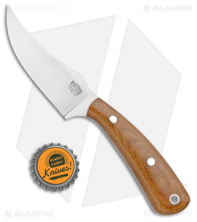 Bark River Fingerling Fixed Blade Knife Natural Canvas Micarta (3.25" Satin)