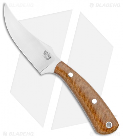 Bark River Fingerling Fixed Blade Knife Natural Canvas Micarta (3.25" Satin)