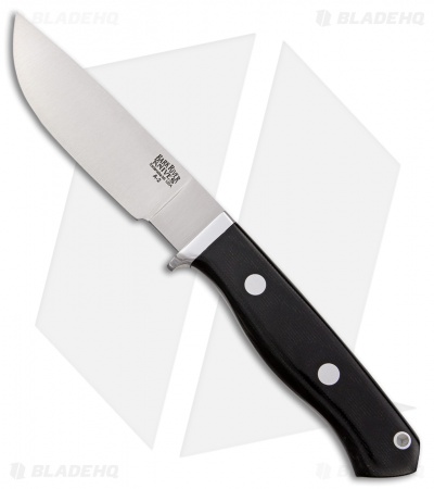 Bark River Gameskeeper Fixed Blade Knife Black Canvas Micarta (4.375" A-2)