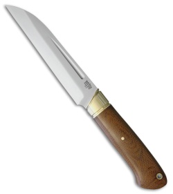 Bark River Hauk Fixed Blade Knife Natural Canvas Micarta (5.75" Satin) 