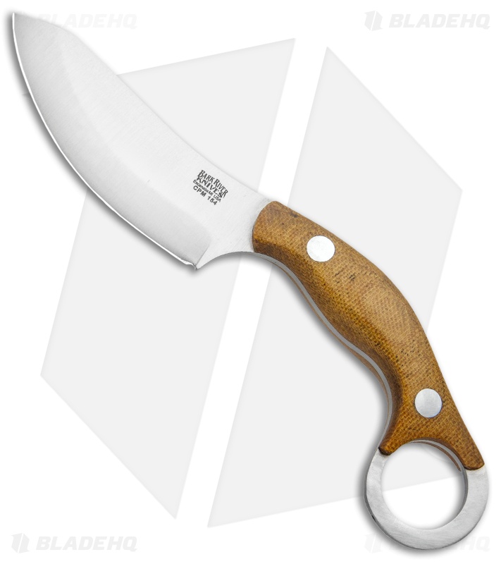 Bark River JX4 Bush Bat - Fixed Blade Knife | Natural Micarta