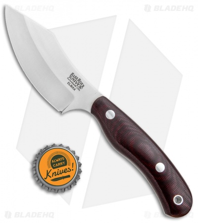 Bark River JX6 Companion Fixed Blade Knife Burgundy Canvas Micarta (3.5" Elmax)