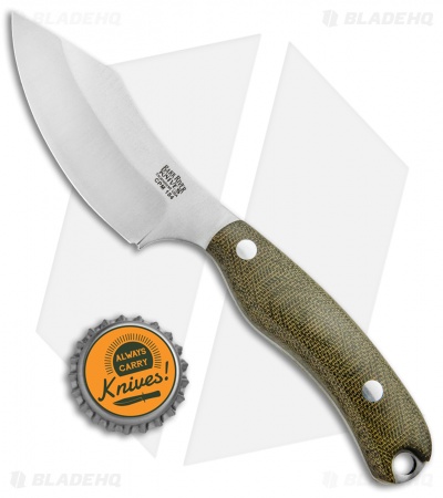 Bark River JX6 Companion Fixed Blade Knife Green Canvas Micarta (3.5" Satin)