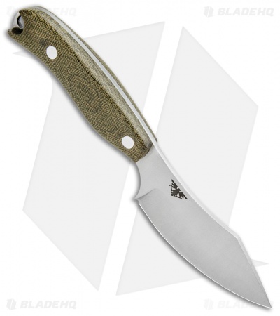 Bark River JX6 Companion Fixed Blade Knife Green Canvas Micarta (3.5" Satin)