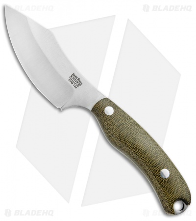 Bark River JX6 Companion Fixed Blade Knife Green Canvas Micarta (3.5" Satin)