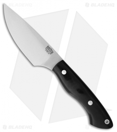 Bark River Kalahari Bushman II Fixed Blade Black Canvas Micarta (4.25" Satin)