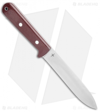 Bark River Kephart Fixed Blade Knife Burgundy Micarta (5" Satin 3V)