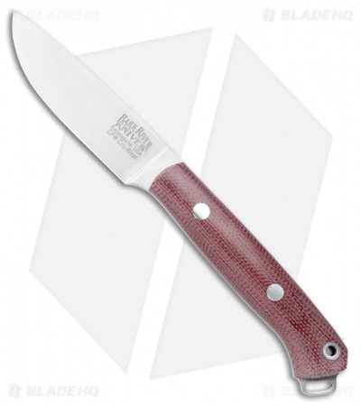 Bark River Little Creek  Burgundy Micarta  (2.5" Satin Cru Wear) 01-061M-Bu