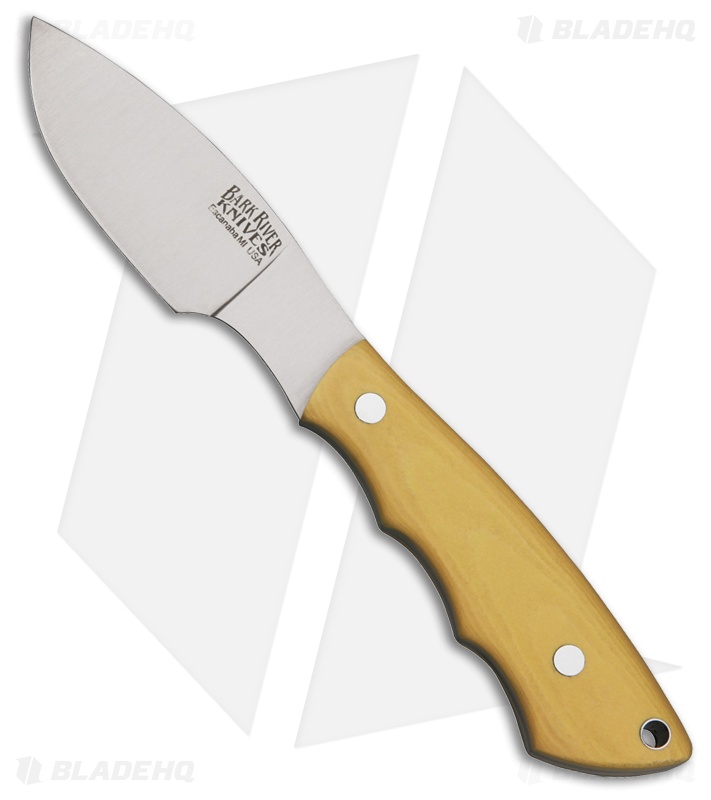 Bark River Mini Canadian Fixed Blade Knife Antique Ivory Micarta (2.125" Satin)
