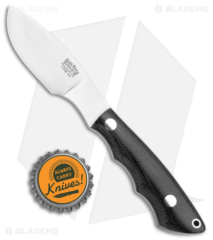 Bark River Mini Canadian Fixed Knife Black Micarta -Blade HQ