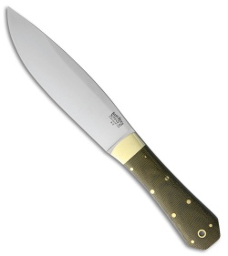 Bark River Mini Rogue Fixed Blade Knife Green Canvas Micarta (4.75" Satin)