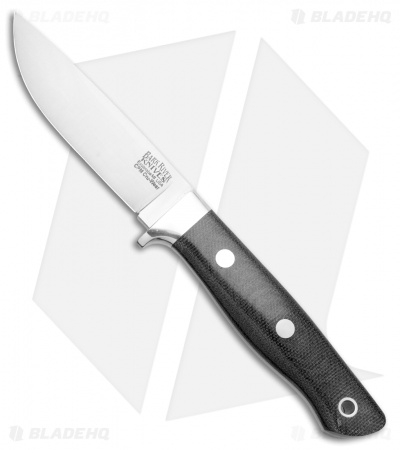 Bark River Mountaineer II Fixed Blade Knife Black Micarta (3.5" Satin)