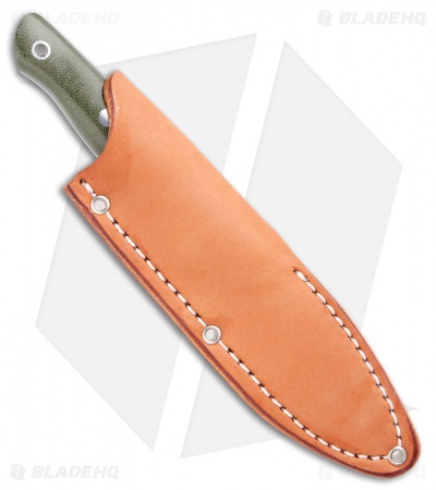 Bark River Mountaineer II Fixed Blade Knife Green Micarta (3.5" Satin)