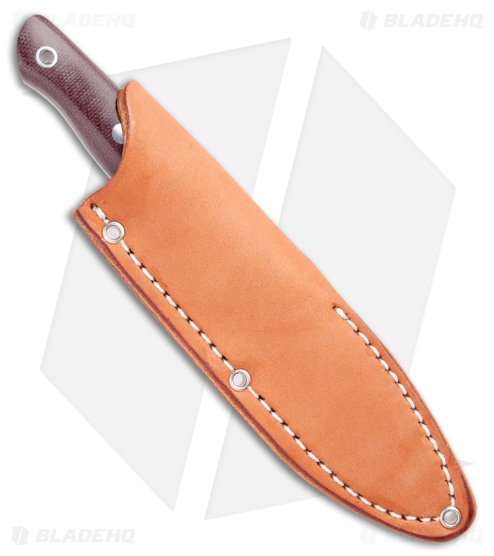 Bark River Mountaineer II Fixed Blade Knife Burgundy Micarta (3.5" Satin)