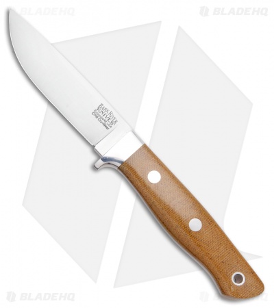 Bark River Mountaineer II Fixed Blade Knife Natural Micarta (3.5" Satin)