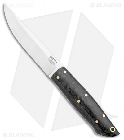 Bark River Puukko Fixed Blade Knife Black Canvas Micarta (4.375" Satin 3V)