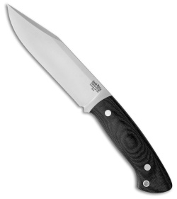 Bark River Ranch Hand Fixed Blade Knife Black Canvas Micarta (5.5" Satin)