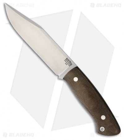 Bark River Ranch Hand Fixed Blade Knife Green Canvas Micarta (5.5" Satin)