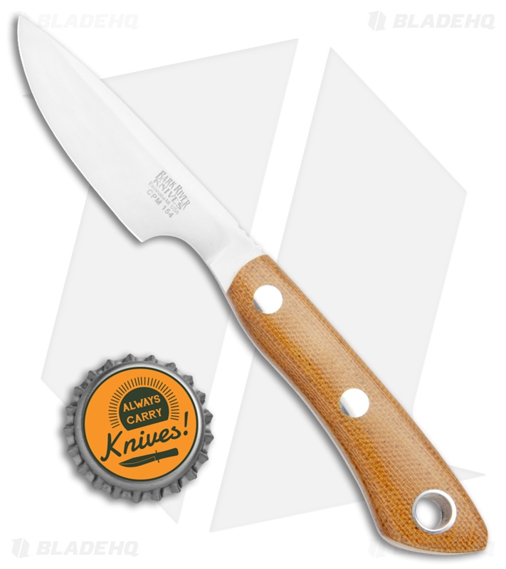 Bark River Rascal II Fixed Blade Knife Natural Canvas Micarta (3.1" Satin)