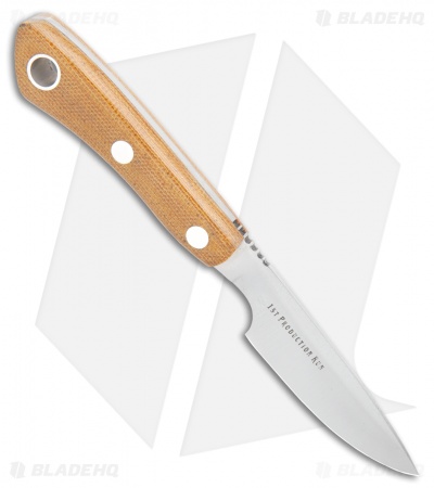 Bark River Rascal II Fixed Blade Knife Natural Canvas Micarta (3.1" Satin)
