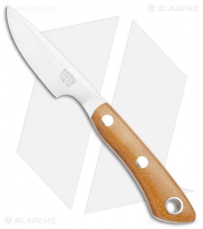 Bark River Rascal II Fixed Blade Knife Natural Canvas Micarta (3.1" Satin)