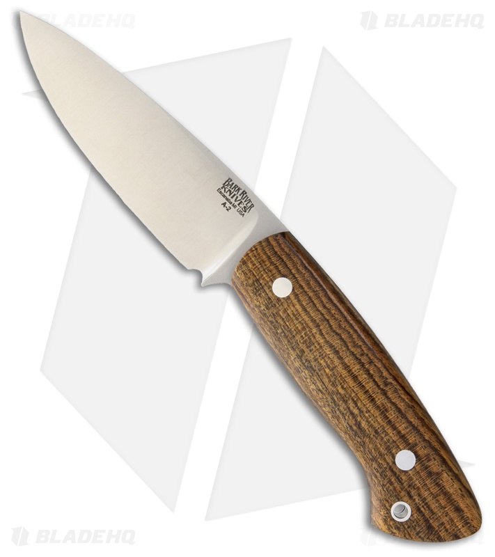 Bark River Santos Fixed Blade Knife Bocote Wood (4.125" Satin)