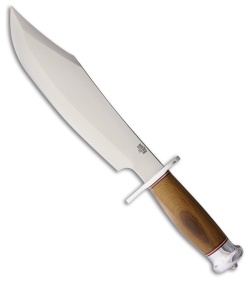 Bark River Shining Mountain Bowie Fixed Blade Natural Micarta (10.5" Satin)