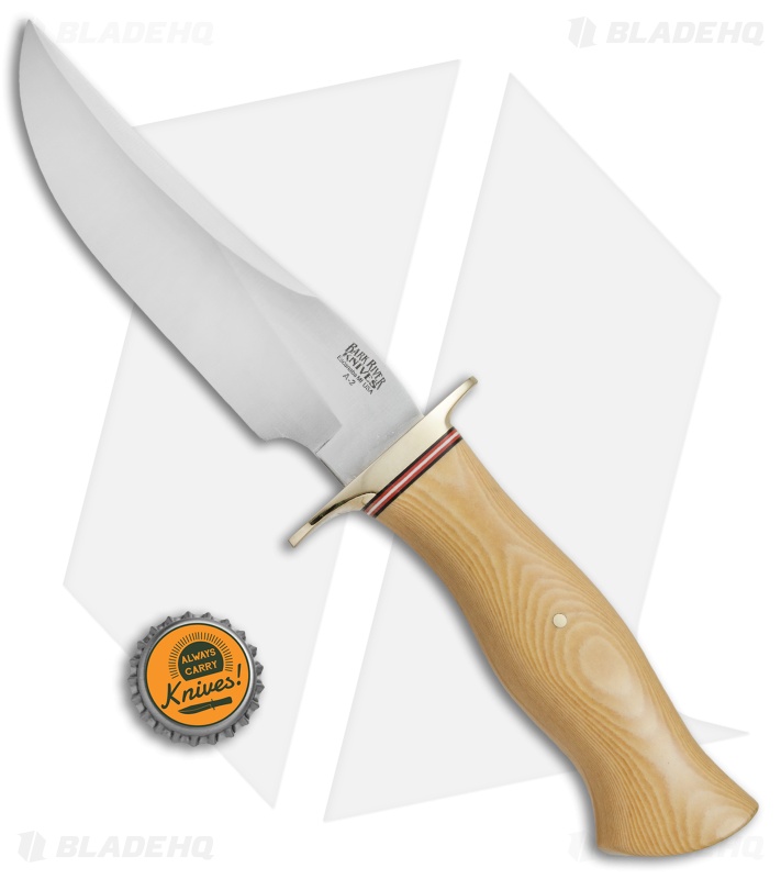Bark River Vest Pocket Bowie D Fixed Blade Knife Ivory Micarta (5.375" Satin)